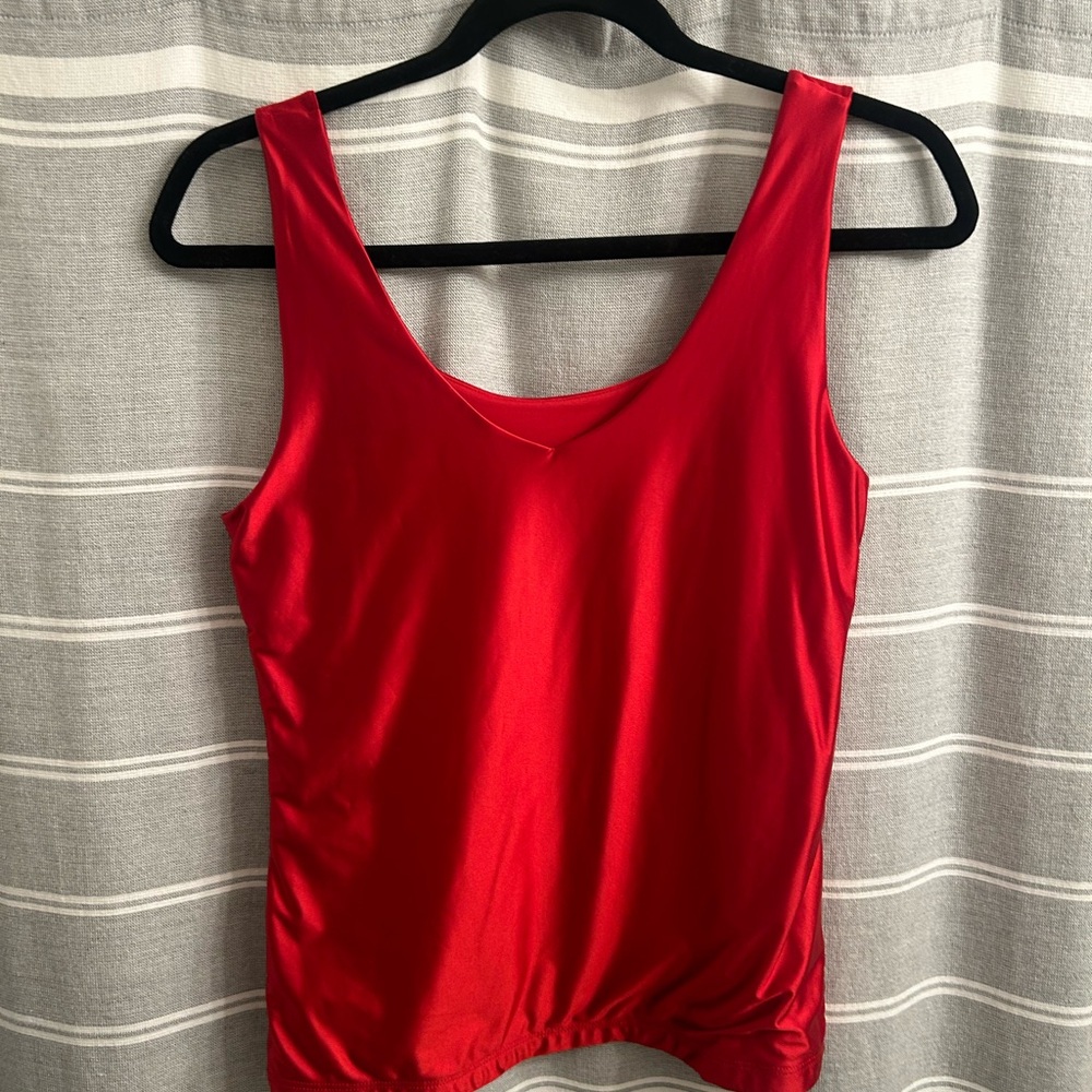 Tahari Bold Red Modern Essentials Top